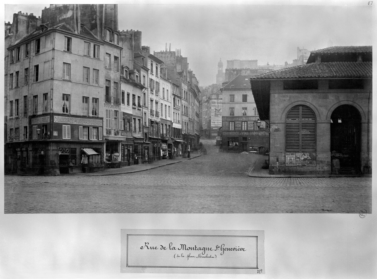 Rue Sainte-Genevieve, (do lugar Maubert) Paris 1858-78 de Charles Marville