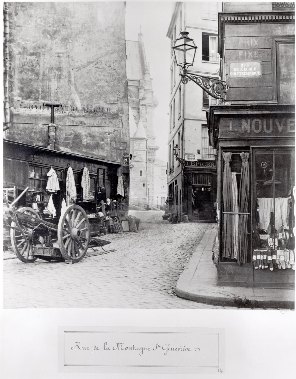 Rua da Montagne Sainte-Genevieve, Paris, 1858-78 de Charles Marville