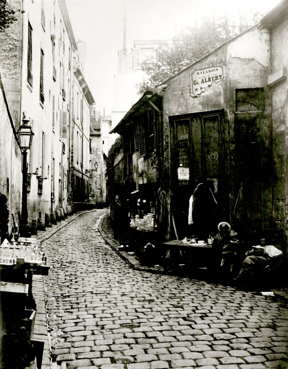 Rue du Jardinet e o beco sem saída de Rohan, Paris, 1858-78 de Charles Marville