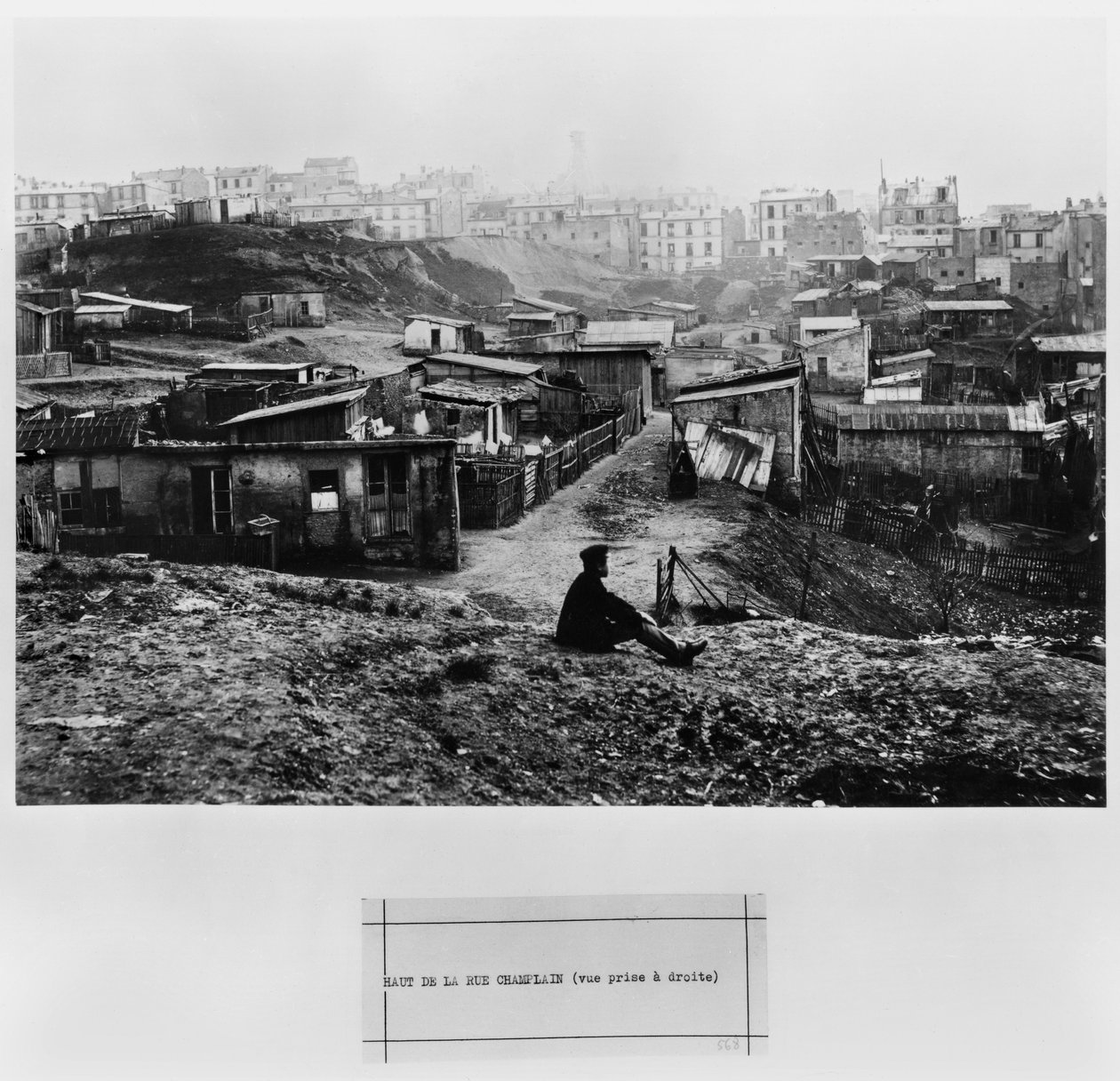 Topo da rue Champlain (vista à direita) Paris, 1858-78 de Charles Marville