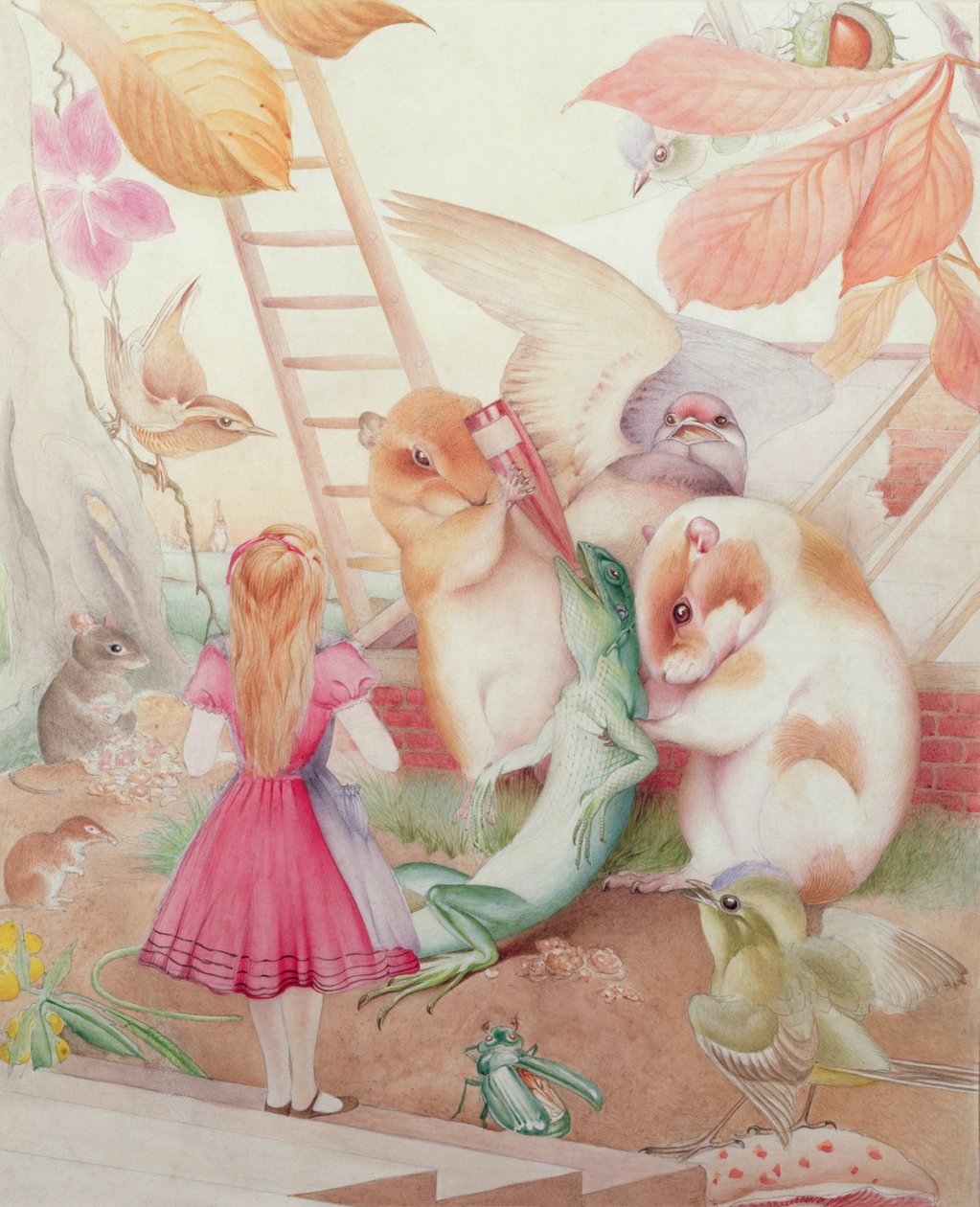 Alice no País das Maravilhas com Peter the Lizard de Charles Maurice Detmold