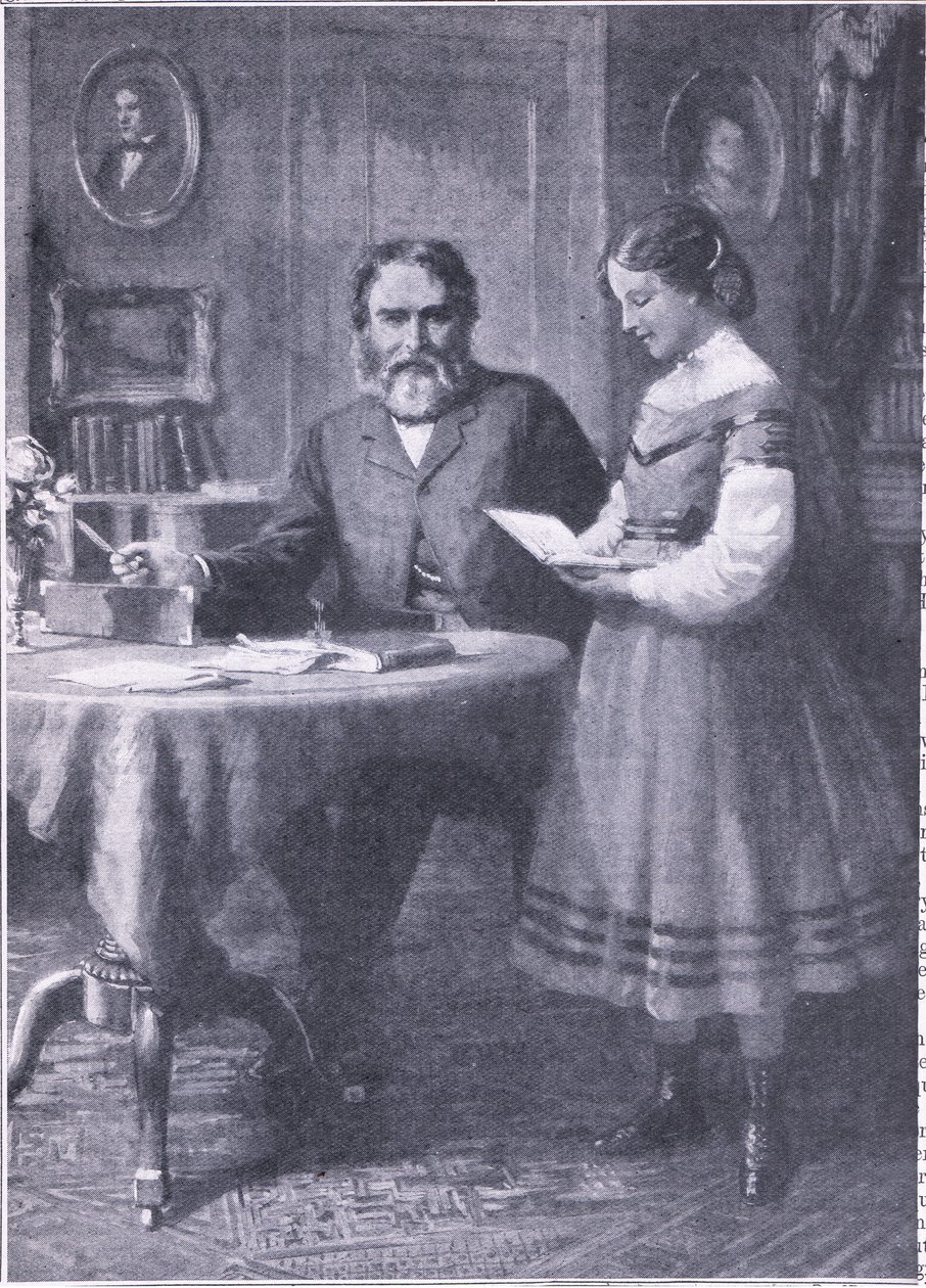 O poeta das crianças com Edith: Longfellow com sua filha de Charles Mills Sheldon