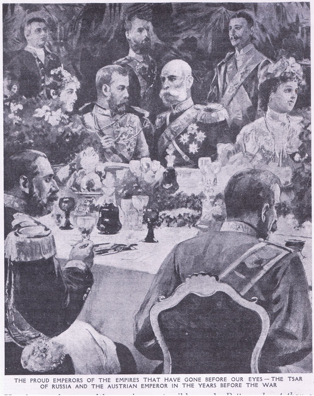 Tzar da Rússia e o imperador austríaco em um banquete antes da guerra de Charles Mills Sheldon