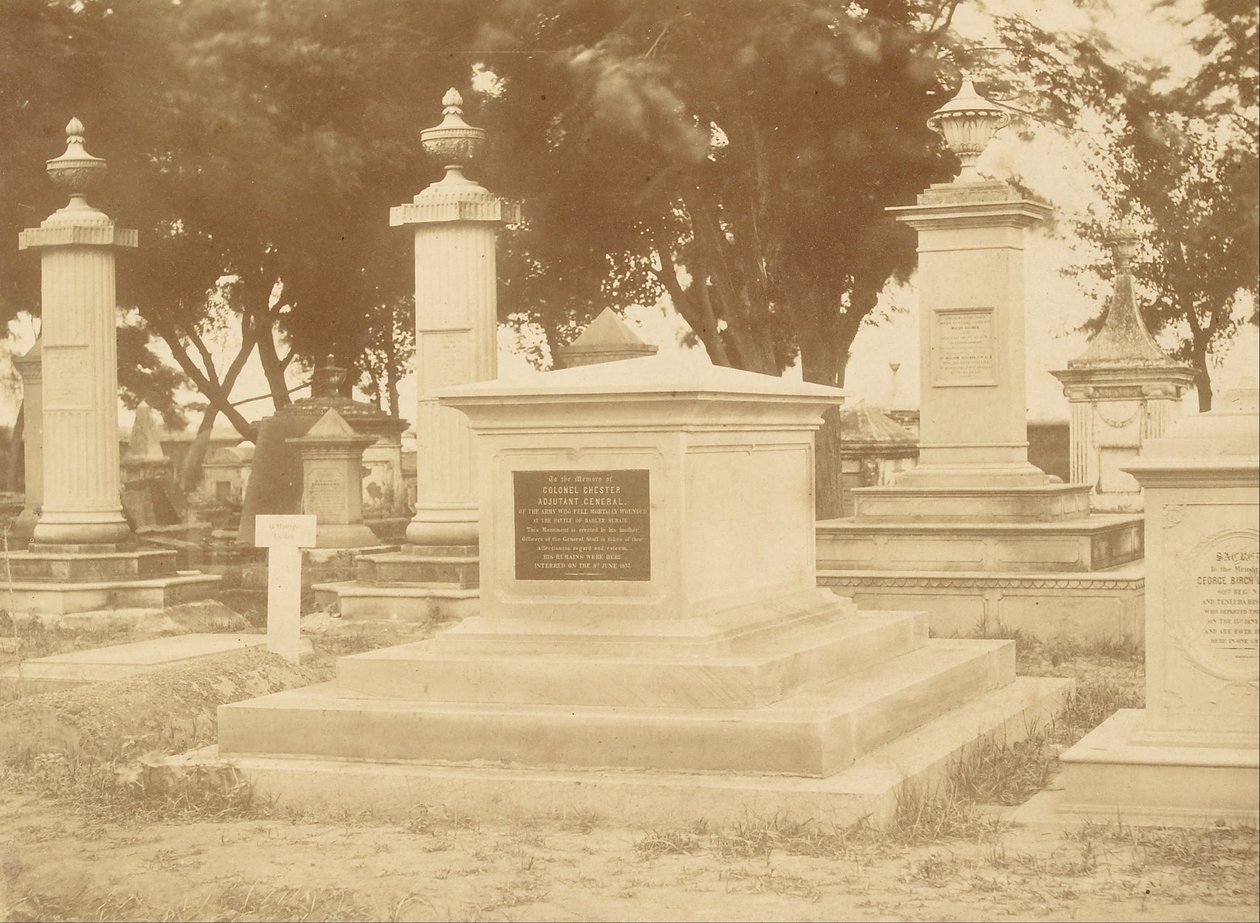 Túmulo do Coronel Charles Chester, Ajudante Geral do Exército Britânico de Charles Moravia
