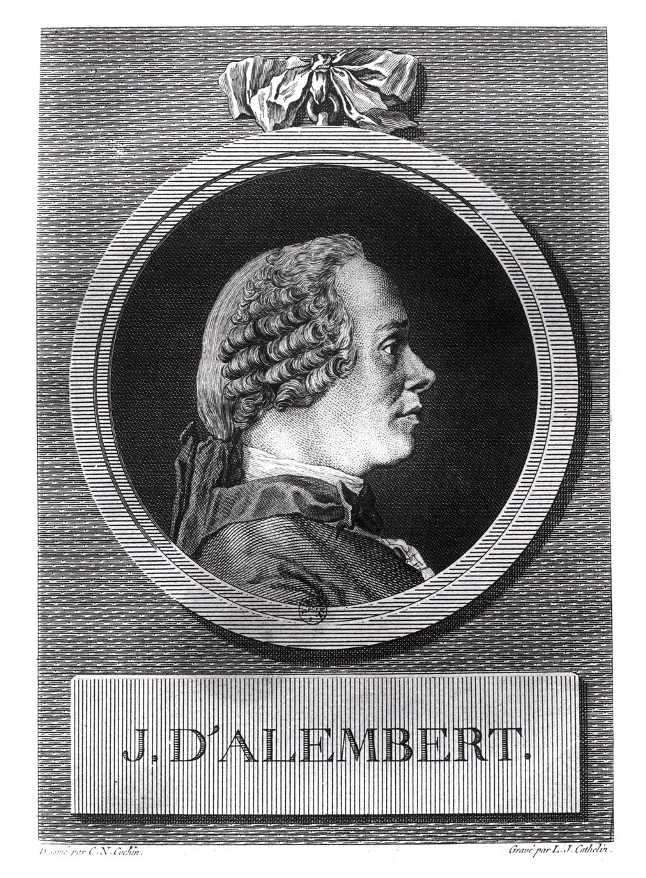 Jean a Rodada de Alembert (1717-1783) de Charles Nicolas II Cochin