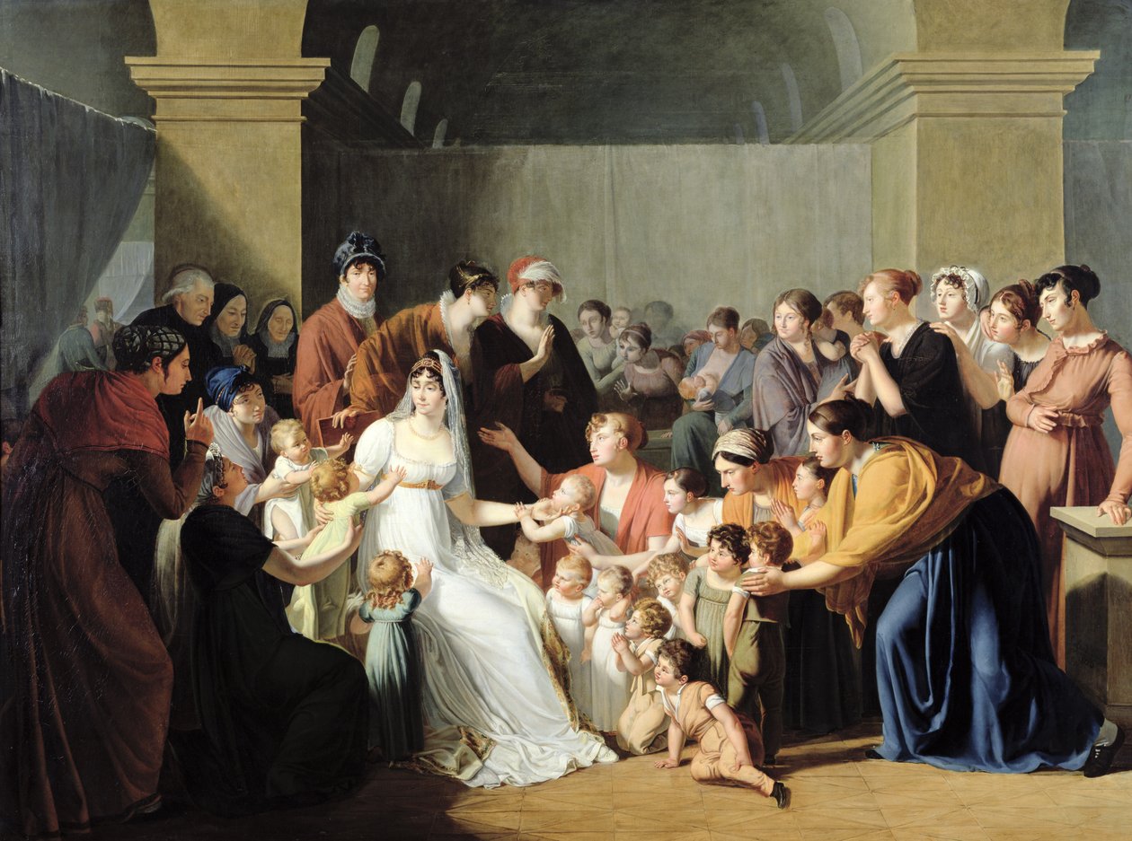 Imperatriz Josefina (1763-1814) entre as crianças, 1806 de Charles Nicolas Raphael Lafond