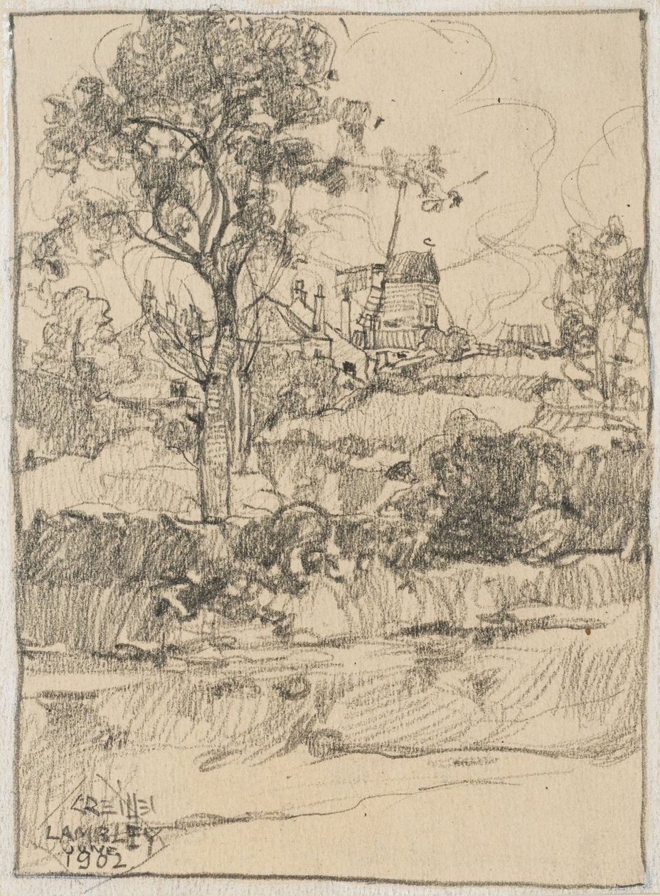 Lambley, Inglaterra, 1902 (grafite sobre papel) de Charles P. Reiffel