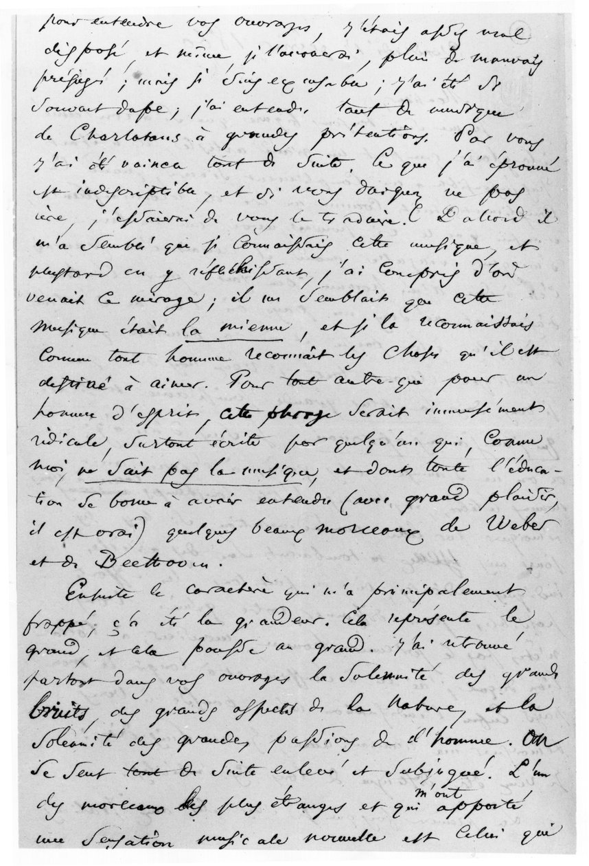Carta a Richard Wagner (1813-83) 17 de fevereiro de 1860 de Charles Pierre Baudelaire