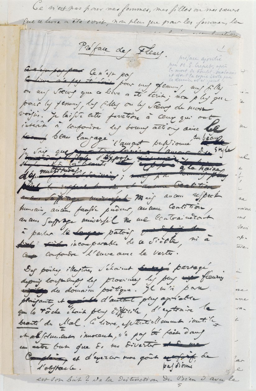 Projeto para o prefácio da 2ª edição de &39;The Flowers of Evil&39; de Charles Pierre Baudelaire