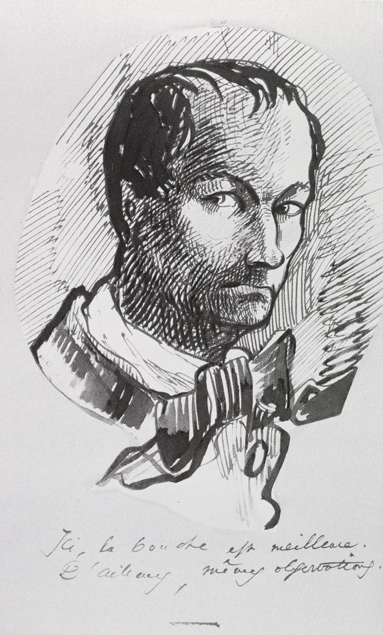 Auto-retrato, c.1860 de Charles Pierre Baudelaire