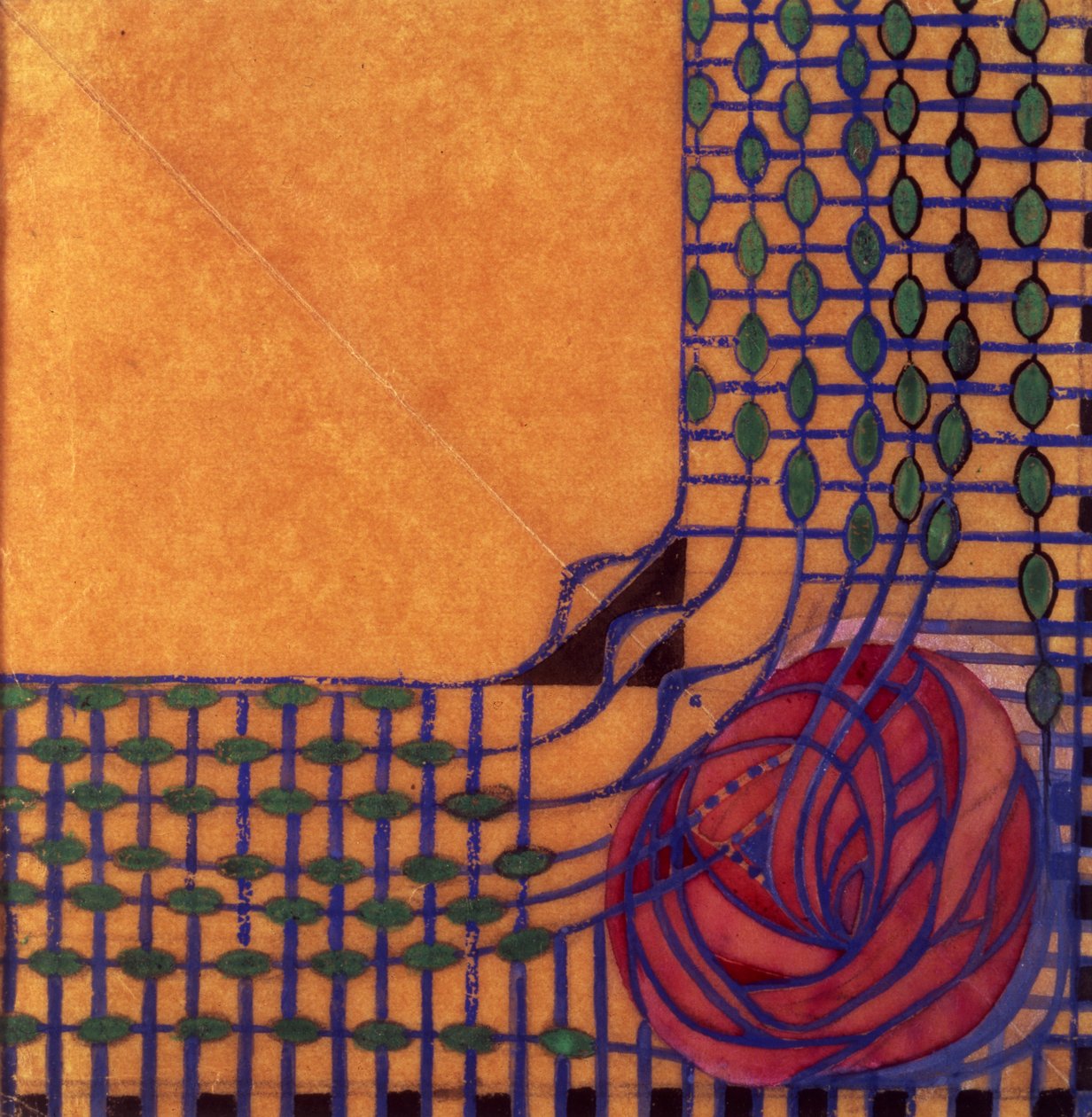 Design têxtil, c.1915 de Charles Rennie Mackintosh