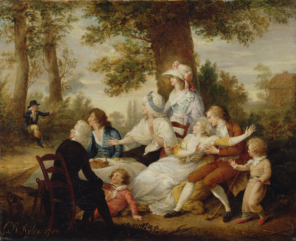O retorno de Olivia, vol. 2, capítulo III de "O Vigário de Wakefield" de Oliver Goldsmith, 1786 de Charles Reuben Ryley