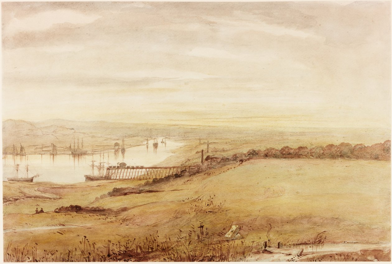 Wallsend (bodycolour, lápis e wc no papel) de Charles Richardson