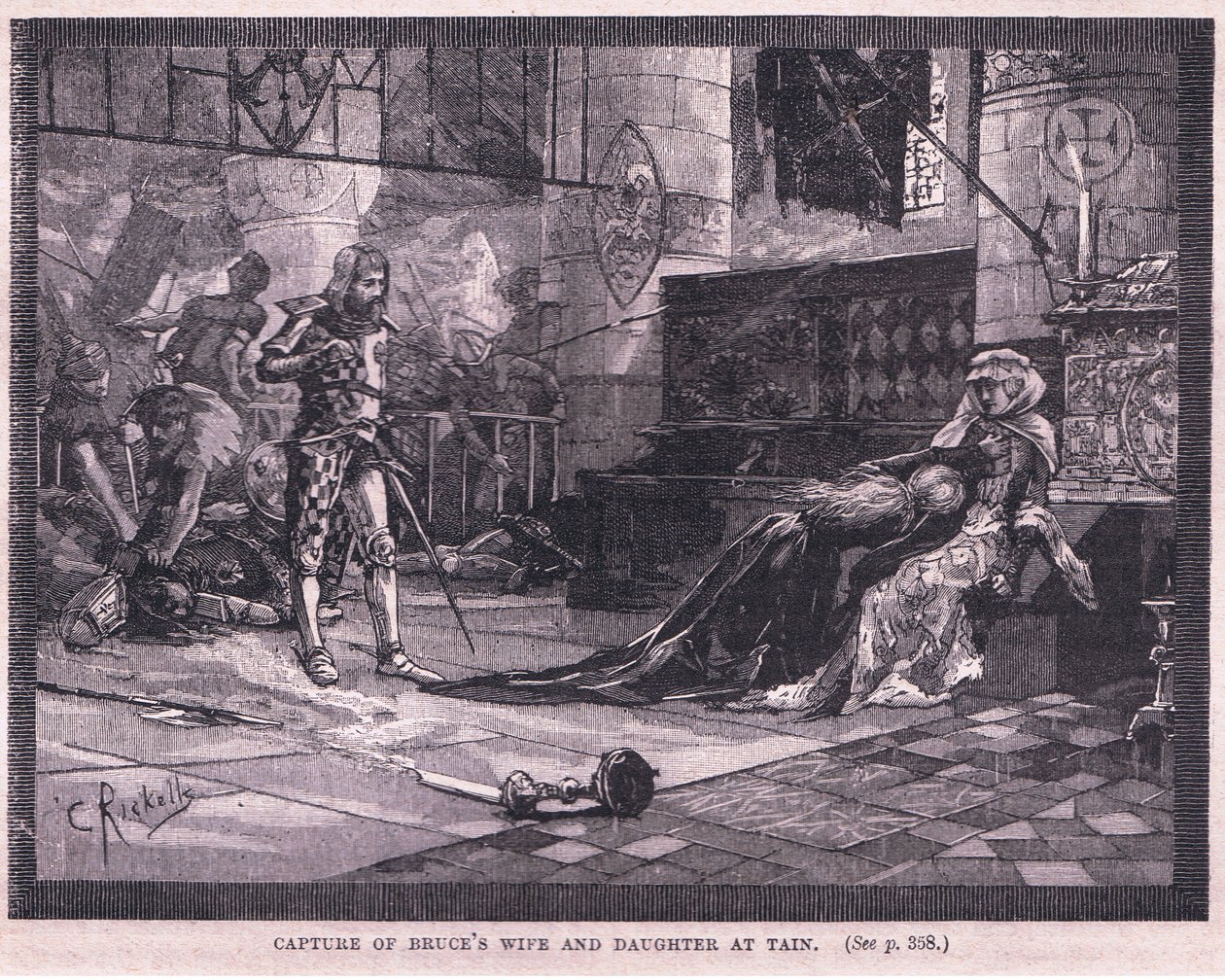 Captura da esposa e filha de Bruce em Tain AD 1306 de Charles Ricketts