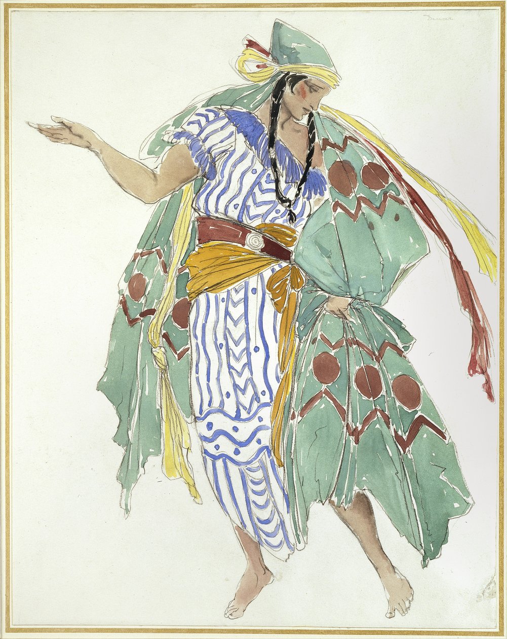 Figurino para uma dançarina (aquarela sobre grafite em papel branco) de Charles Ricketts