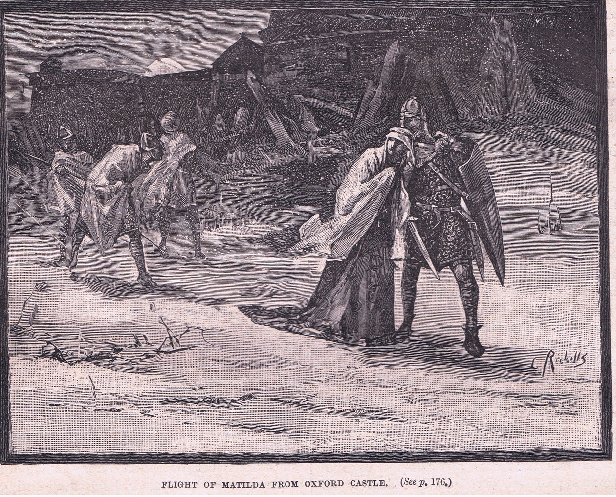 Vôo de Matilda de Oxford Castle AD 1142 de Charles Ricketts