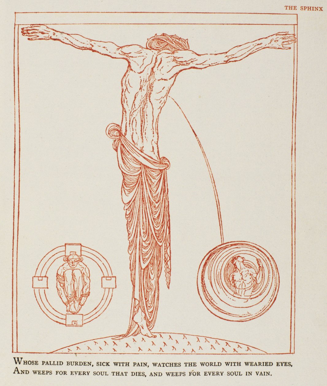 Ilustração para &39;A Esfinge sem um Segredo&39; de Oscar Wilde, pub. por Elkin Mathews e John Lane, 1894 de Charles Ricketts