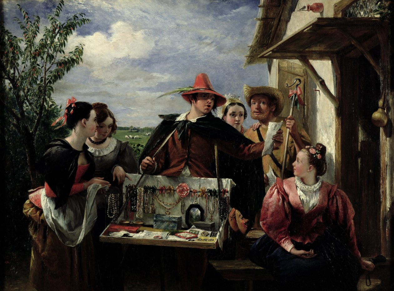 Autolycus, cena de &39;A Winter&39;s Tale&39;, 1836 (óleo) de Charles Robert Leslie