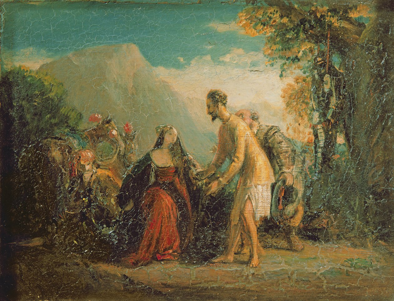 Dom Quixote e Dorothea do "Dom Quixote de la Mancha" de Cervante, século XIX de Charles Robert Leslie