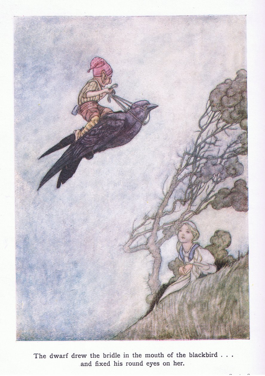 O anão desenhou o freio na boca do melro e fixou seus olhos redondos nela. de Charles Robinson