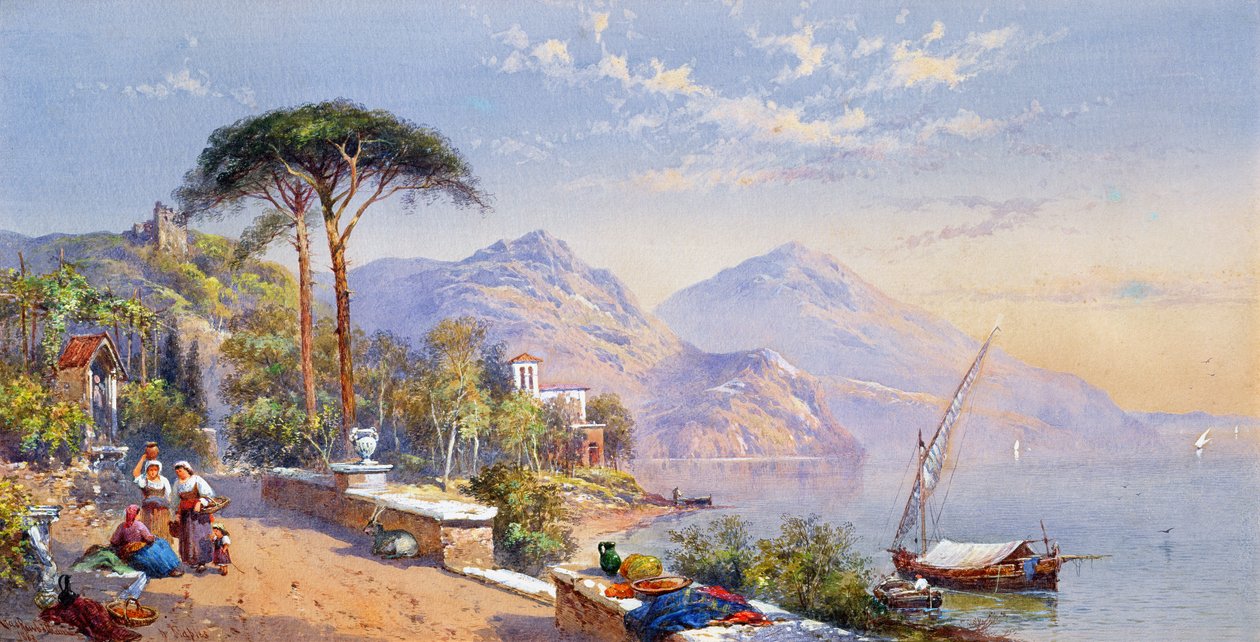 Perto de Nápoles, 1883 de Thomas Charles Leeson Rowbotham