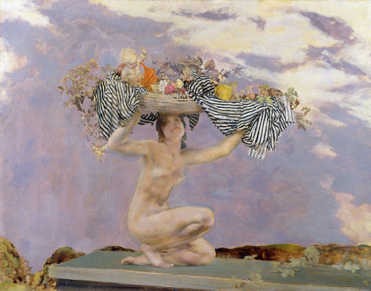 Íris, c.1915 (têmpera e óleo sobre tela) de Charles Sims