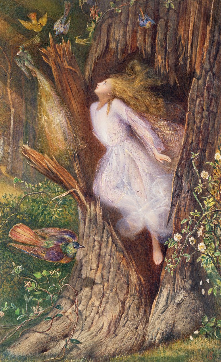 A Metamorfose de Daphne em uma árvore Laurel by Apollo de Charles Sims