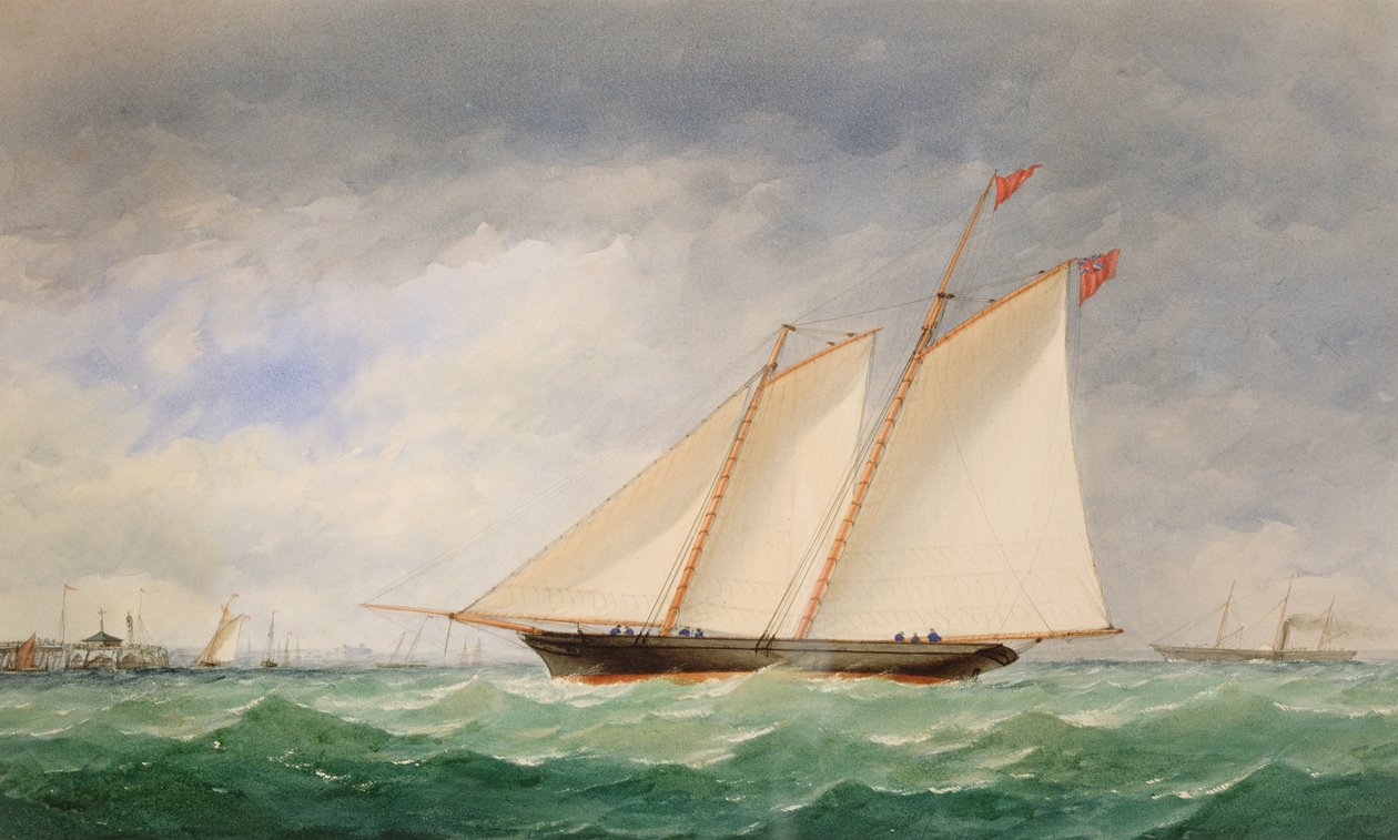 Escuna, iate, desligado, ride, ilha, de, wight de Charles Taylor