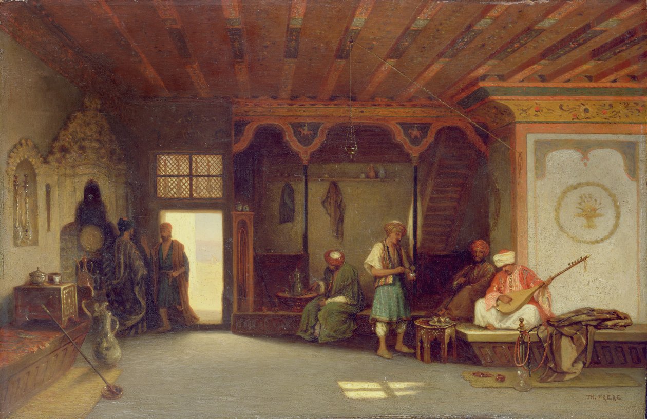 Interior de um café oriental de Charles Theodore Frere