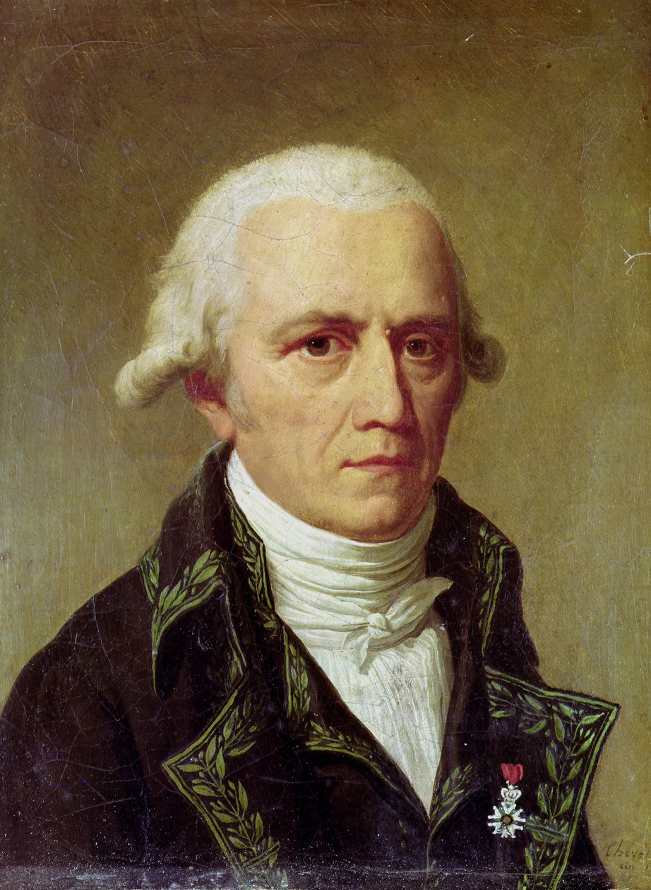 Retrato de João Batista de Monet (1744-1829) Cavaleiro de Lamarck, 1802-03 de Charles Thevenin