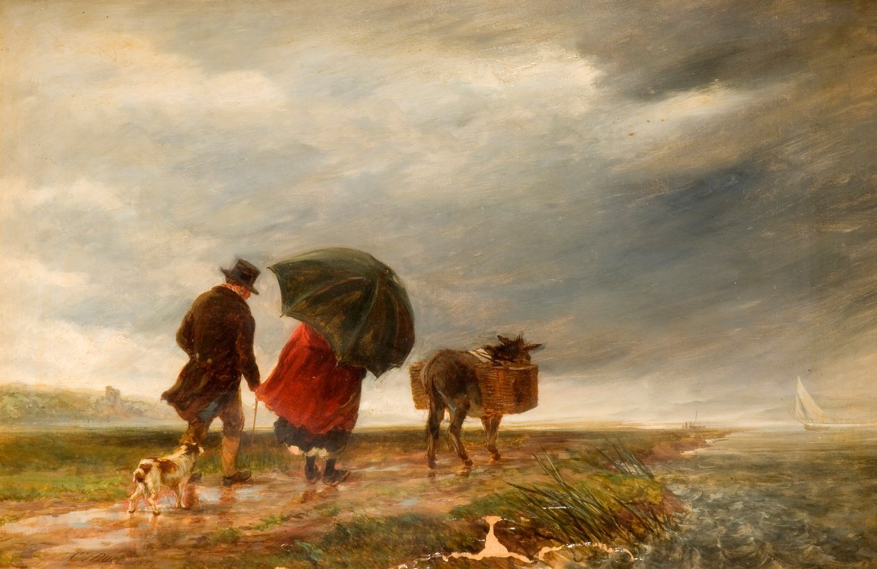 Indo para o Ferry, Appledore, 1856 de Charles Thomas Burt