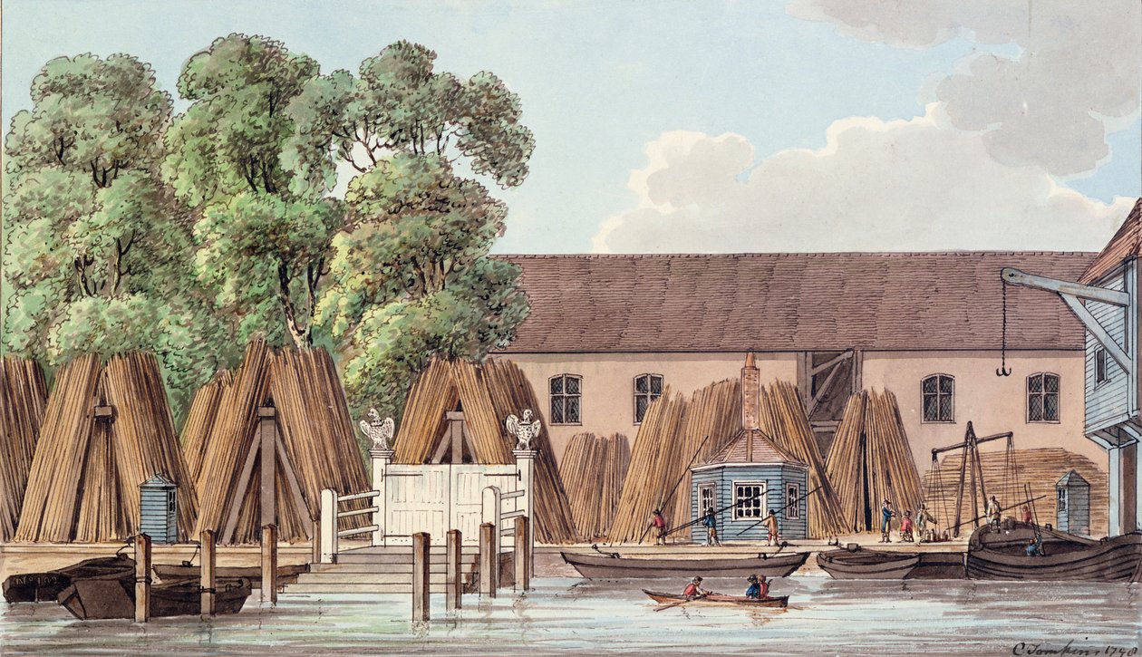O antigo pátio de aço, 1798 de Charles Tomkins
