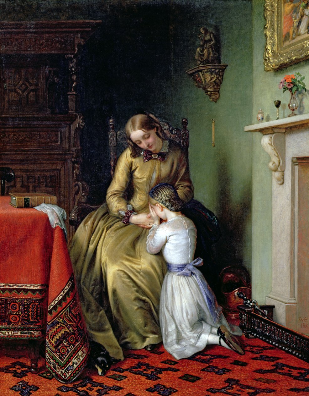 Prayertime, 1854 de Charles West Cope