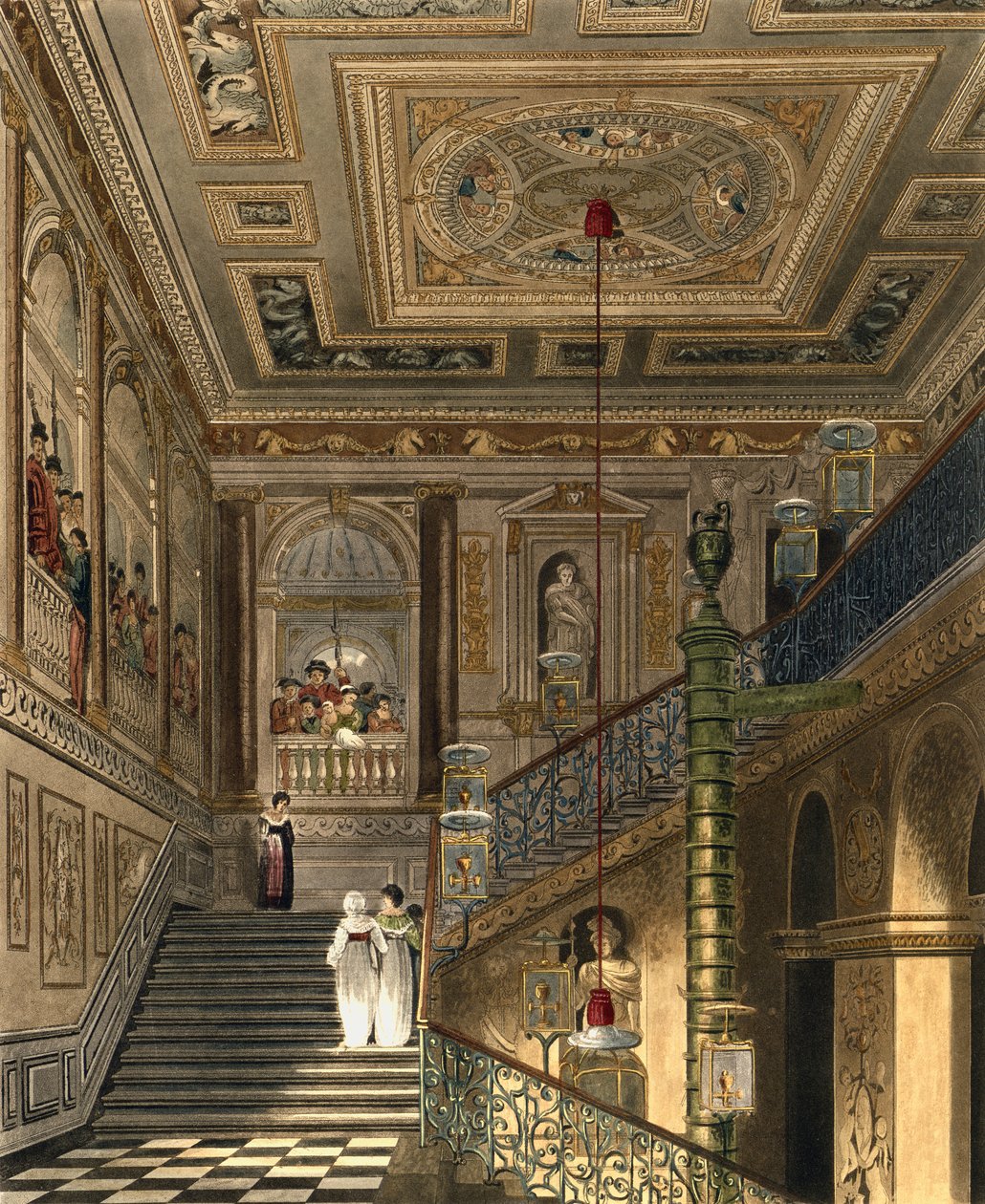 A Grande Escadaria no Palácio de Kensington De "Royal Residences" de Pyne, gravada por Richard Reeve (n.1780) publicada em 1819 de Charles Wild
