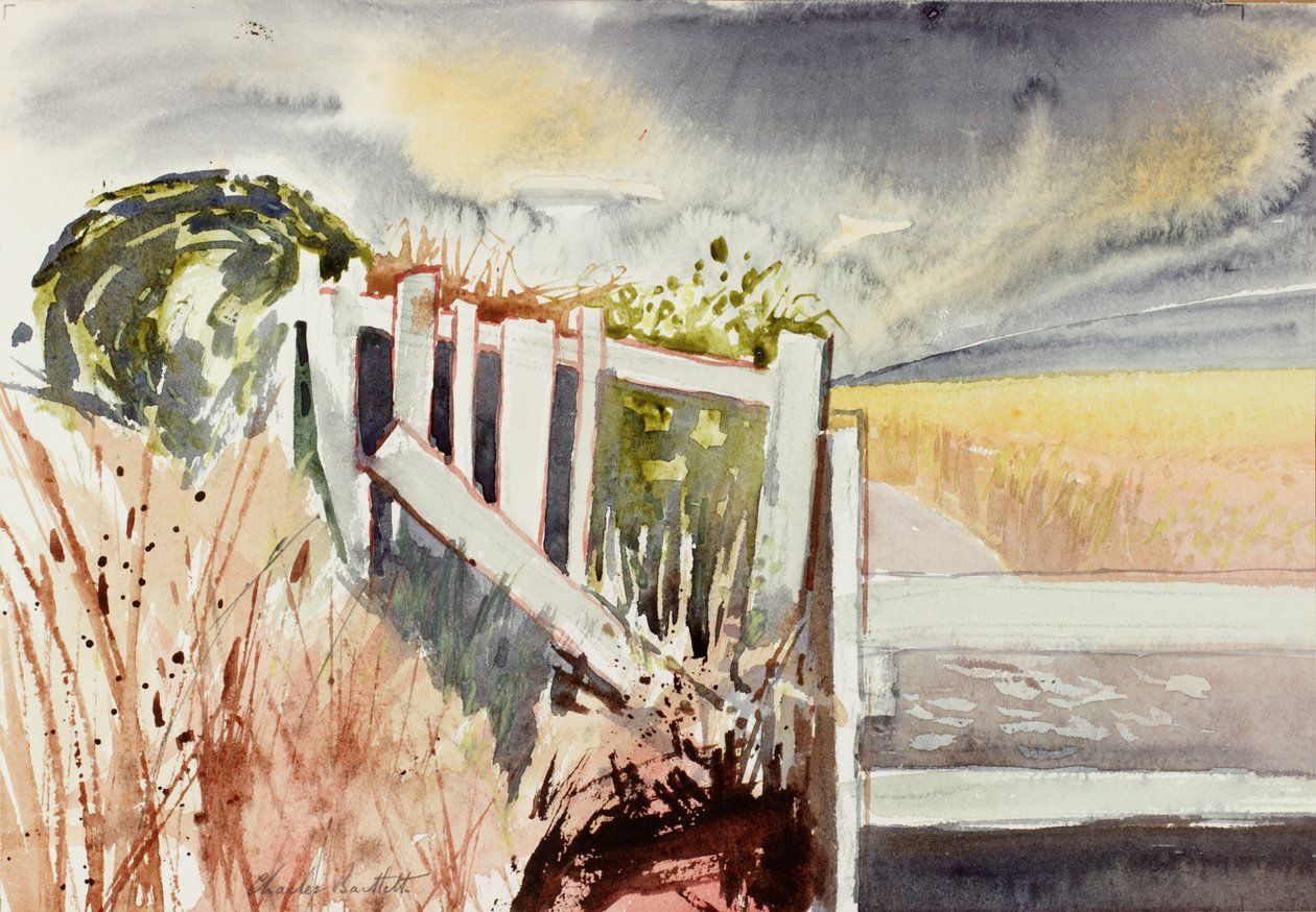 Campo final (lápis e aquarela sobre papel) de Charles William Bartlett