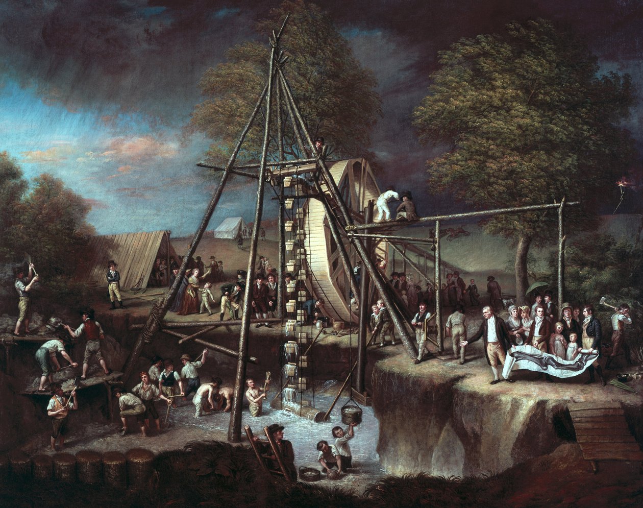 Exumação do Mastodonte, 1806 de Charles Willson Peale
