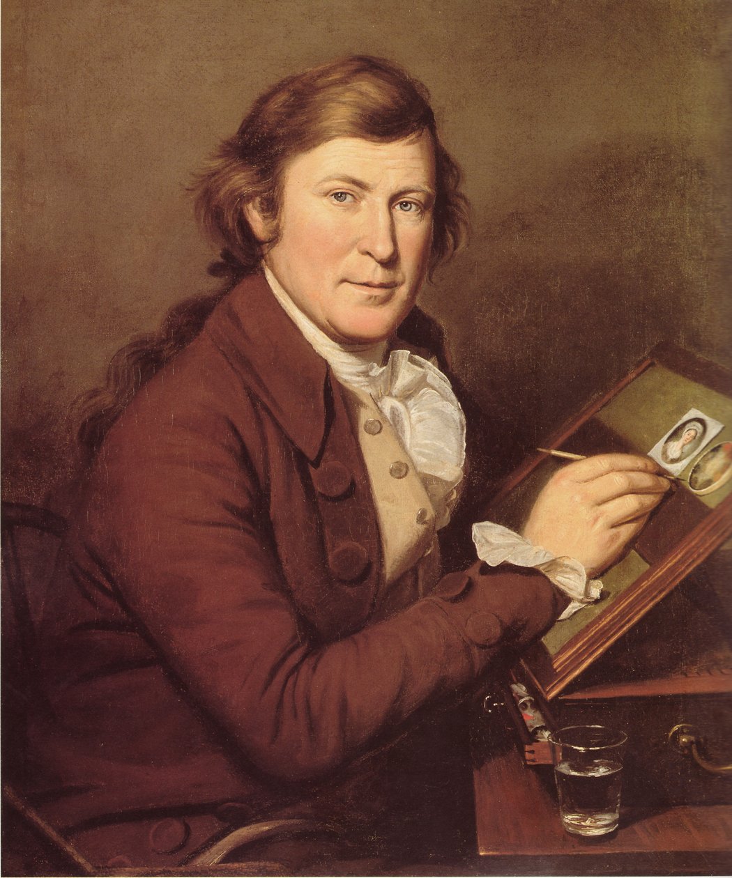 James depois de pintar uma miniatura de Charles Willson Peale