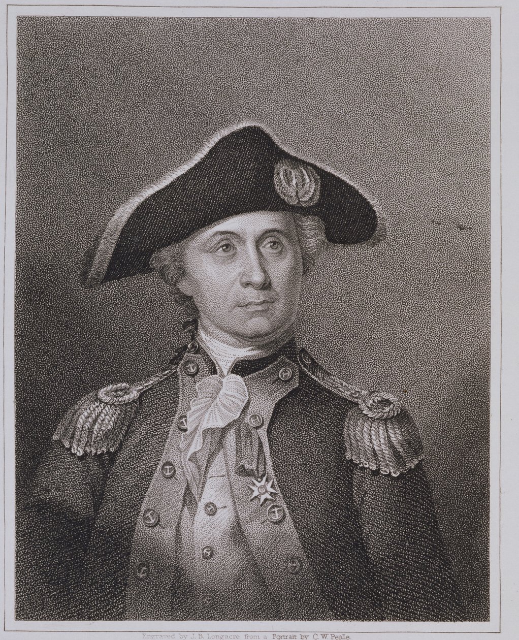 John Paul Jones (1747-92), gravado por James Barton Longacre (1794-1869) de Charles Willson Peale