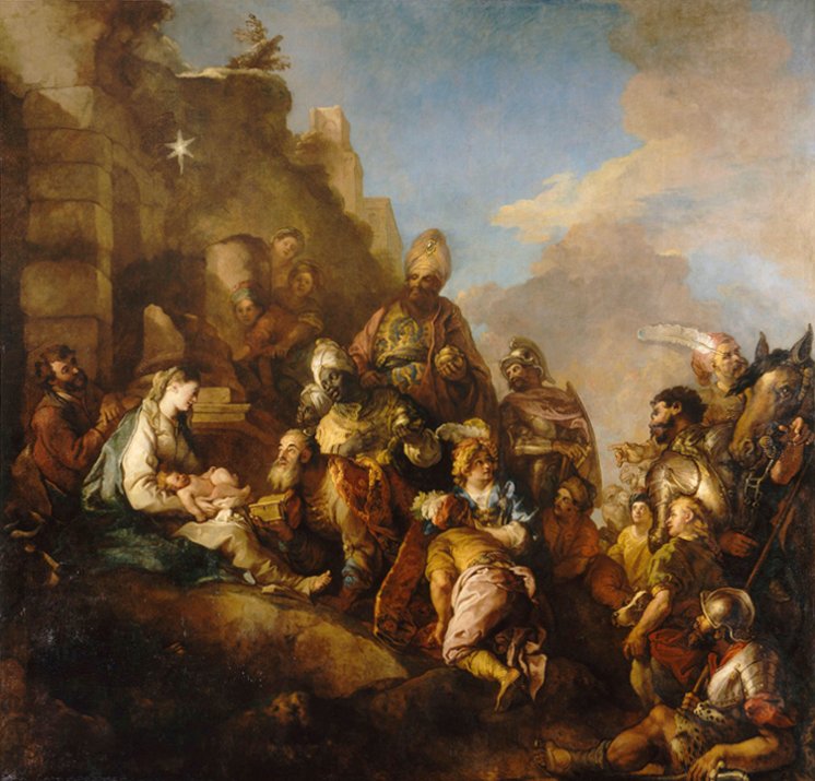 LAdoration des MagesnInglês: Adoração do Magin de Charles de la Fosse