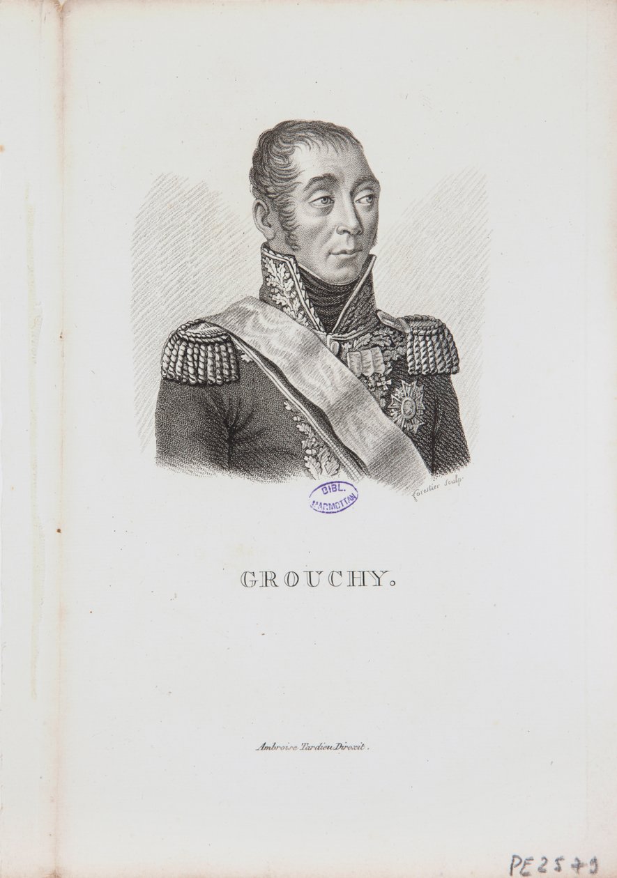 Retrato do Marechal Emmanuel de Grouchy, 1814 de Charles Aimé Forestier