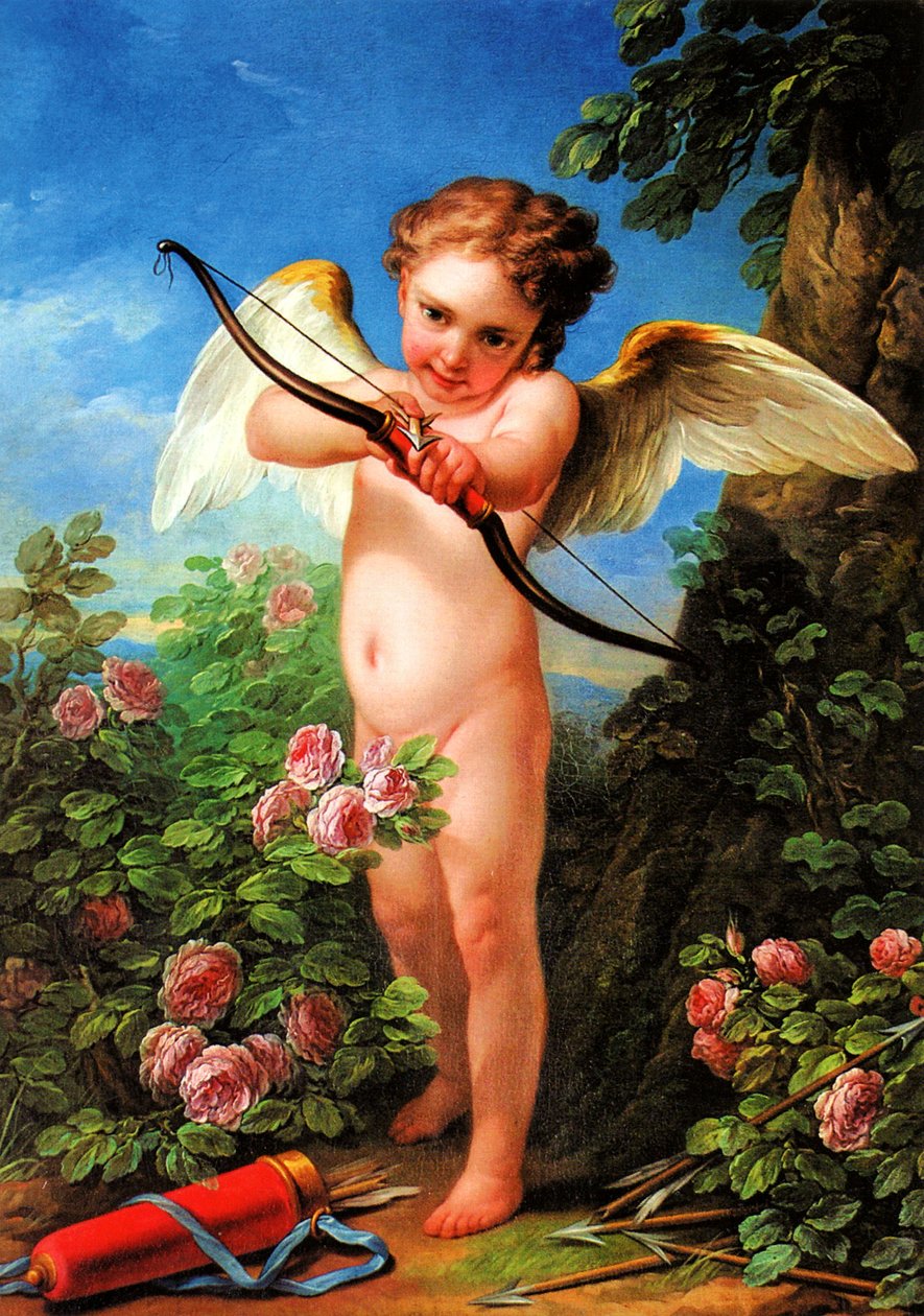 Cupido atirando em um arco de Charles André van Loo