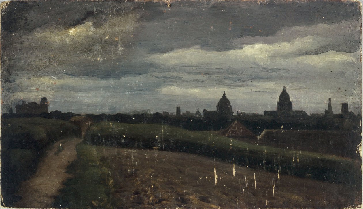Vista geral de Paris a partir dos Gobelins de Charles Emile Cuisin