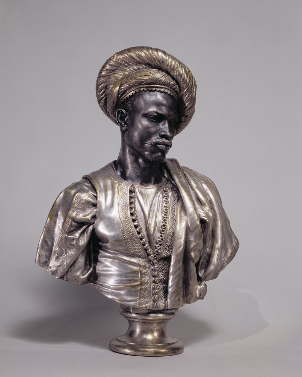 Um sudanês em traje argelino (bronze prateado) de Charles Henri Joseph Cordier