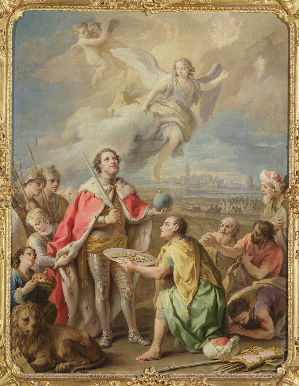 A rendição de Sevilha a São Fernando de Charles-Joseph Flipart