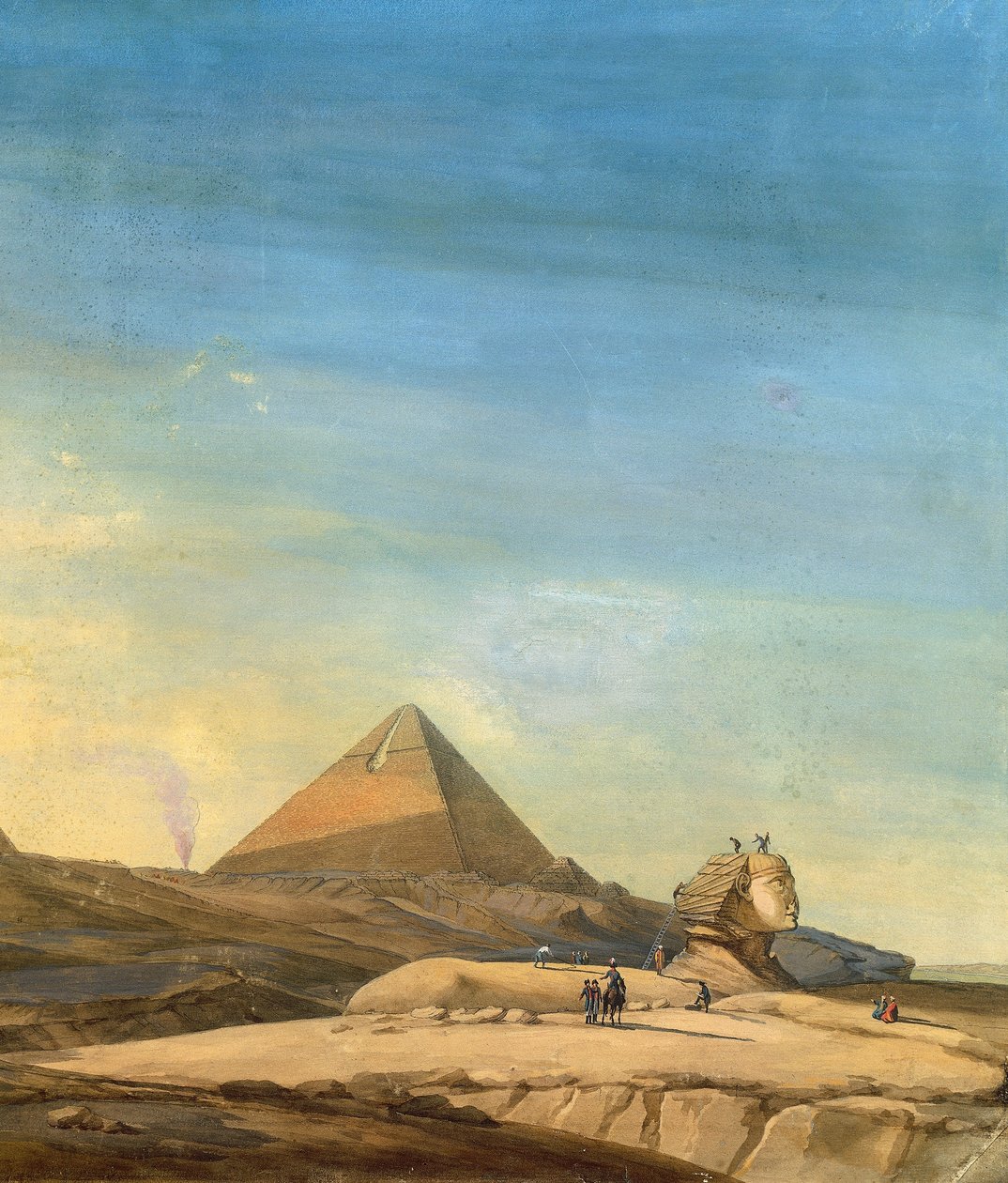 Medição da Esfinge, detalhe das Pirâmides de Menfis de Charles Louis Balzac