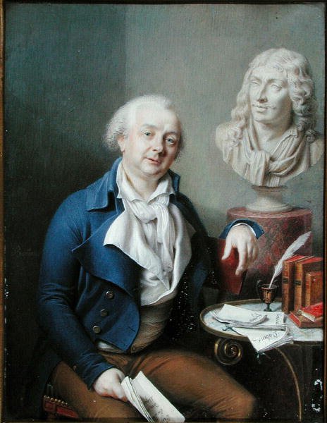 Retrato de Dazincourt (1747-1809) (óleo sobre painel) de Charles Marie Bouton