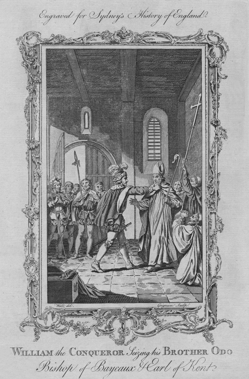 Guilherme, o Conquistador, apreendendo seu Irmão Odo, Bispo de Bayeaux e Conde de Kent