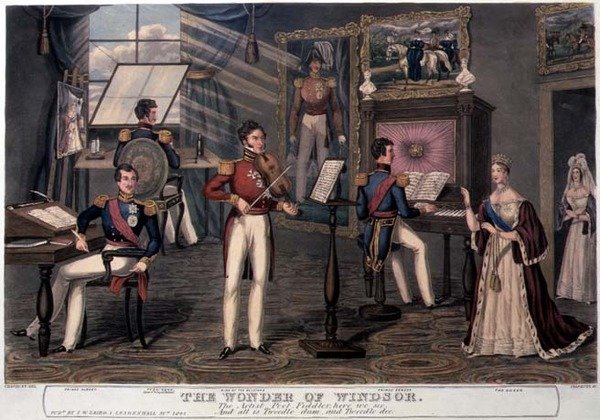 A Maravilha de Windsor: O Artista, Poeta, Violinista Aqui Vemos, E tudo é Tweedle-dum e Tweedle Dee, c.1841 de Charles Hunt