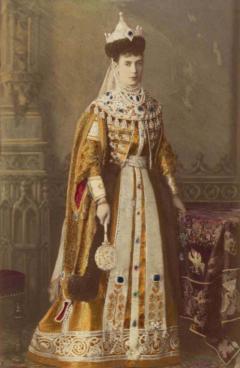 Marie Fedorovna (Maria Feodorovna ou Fiodorovna, príncipe Dagmar de Danemark) - Retrato da imperatriz Maria Fyodorovna, princesa Dagmar da Dinamarca (1847-1928), por Bergamasco, Charles (Karl) (1830-1896). Fotografia albúmen de Charles Bergamasco