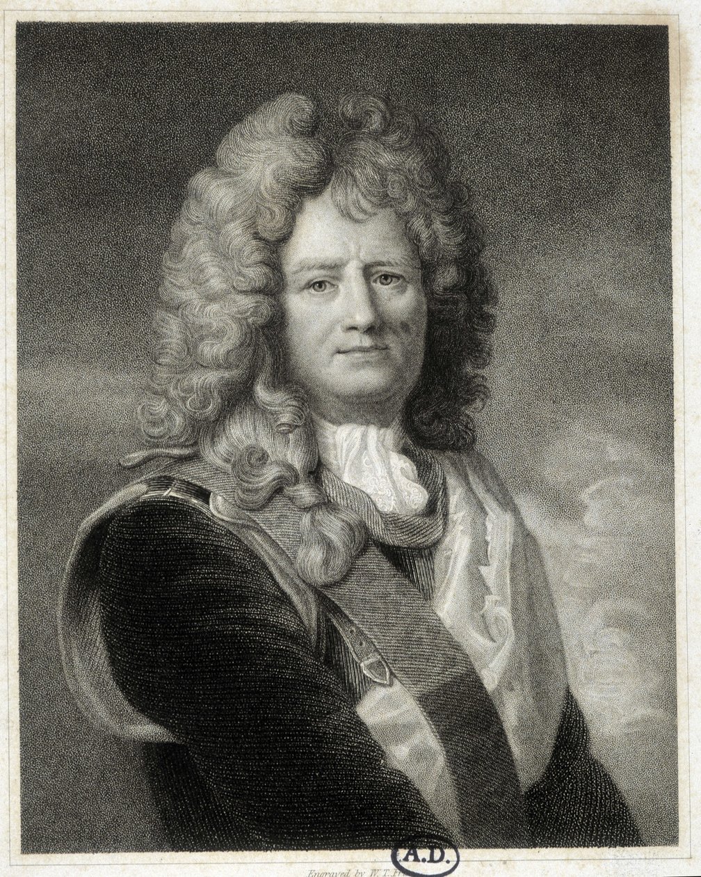 Retrato de Vauban - uma pintura de Le Brun de Charles (after) Le Brun